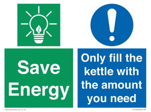 Save Energy - Only fill the kettle with the amount you need